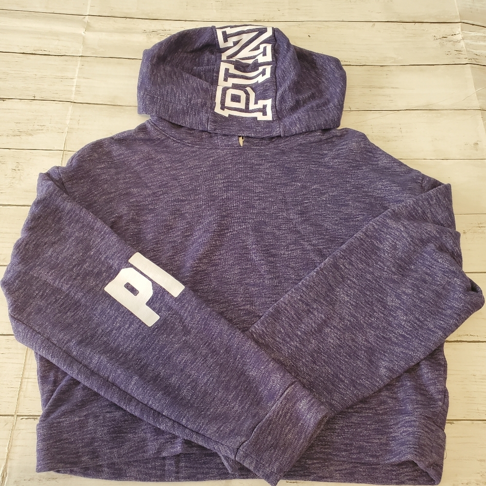 PINK Victorias secret purple cropped‎ hoodie size xs